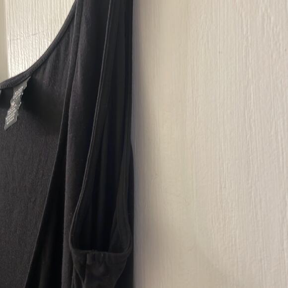 New York & Company stretch faux wrap black open front  sleeveless tank size M - Picture 5 of 7